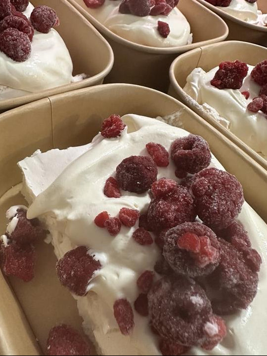 Pavlova Chantilly Cream and Fresh Raspberries