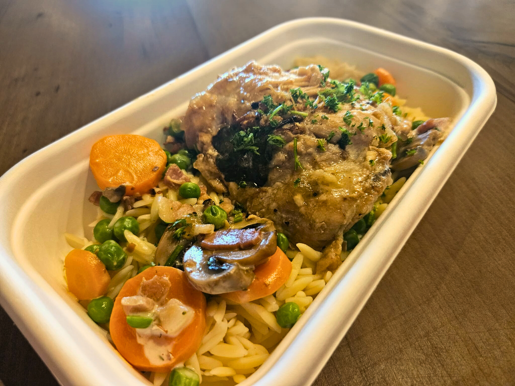 Creamy Bacon and Mushroom Chicken with risoni